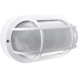 Aplique ParedeTecto branco IP44 1xE27 C.27xL.15xAlt.11,5cm policarbonato (PC) + vidro