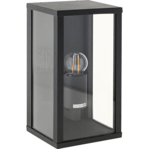 Aplique Parede 1xE27 antracite IP44 140x115x260 alumínio+vidro