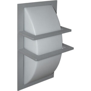 Aplique Parede Tecto Cinzento IP54 2xE27 C.35xL.19xAlt.15cm metal+plástico