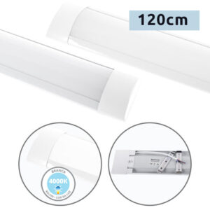 Armadura Led Branco 36W IP20 1200mm 2520lm 4000K 6400K C.120xL.7,5xAlt.2,5cm