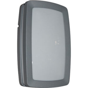Aplique ParedeTecto Cinzento IP54 2xE27 C.30xL.19xAlt.9,5cm metal+plástico