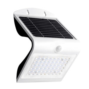 Aplique solar Parede Branco C/Sensor Movimento IP65 4+1,5W 500lm 3000K 4000K 140x114,8x211,1