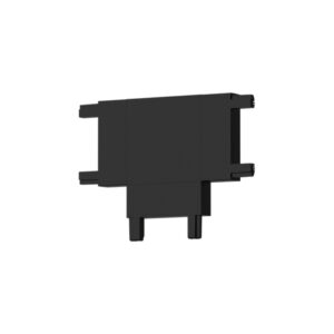Conector horizontal "T" para calha magnética Preto (2 condutores)