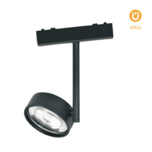 Foco para calha magnética Preto (2 condutores) 19W 1600lm 3000K 36° C.16,4xL.3,3xAlt.11,8cm
