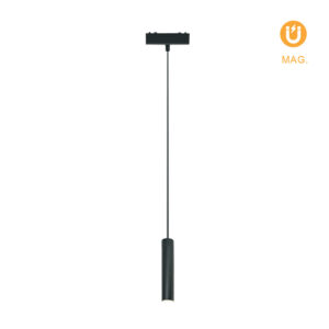 Suspensão para calha magnética Preto (2 condutores) 6W 250lm 3000K 38° Alt.150xD.2,7cm