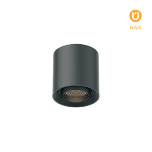 Plafond para calha magnética Preto (2 condutores) 6W 400lm 3000K 24° Alt.7,5xD.7,5cm