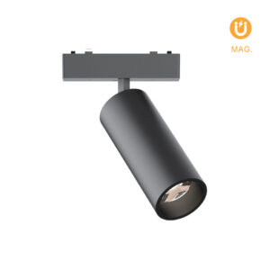 Foco para calha magnética Preto (2 condutores) 18W 1500lm 3000K 24° Alt.18,5xD.5,5cm
