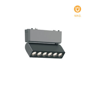 Barra orientável p/calha magnética Preto (2 condutores) 6W 480lm 3000K 24° C.12,2xL.2,6xAlt.8cm