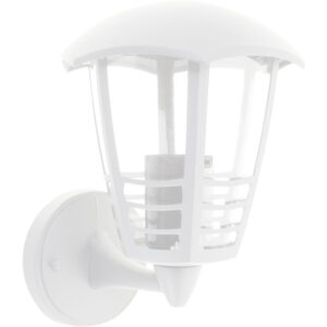 Aplique Parede 1xE27 Branco IP44 190x200x240 Alumínio+PC