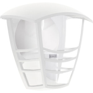 Aplique Parede 1xE27 Branco IP44 190x135x195 Alumínio+PC
