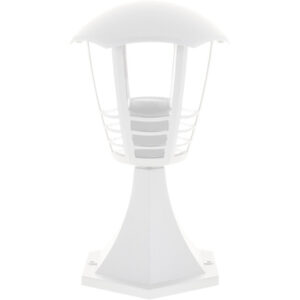 Aplique Chão 1xE27 Branco IP44 170x170x300 Alumínio+PC