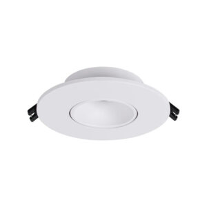Aro GU-10 Encastrar Redondo Plástico Branco Alt.2,9xD.11cm F7,5cm