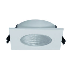 Aro GU-10 Encastrar Quadrado Plástico Branco C.9,3xL.9,3xAlt.3,4cm F7,5cm
