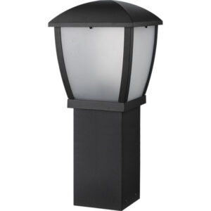 Aplique Chão  1xE27  Preto IP44 170x170x600 Alumínio + Policarbonato (PC)