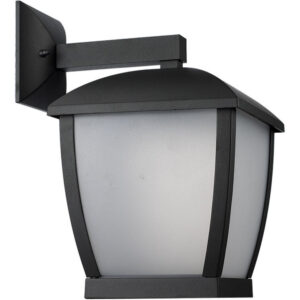 Aplique Parede 1xE27 Preto IP44 170x235x280 Alumínio + Policarbonato (PC)