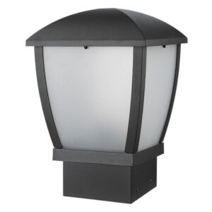 Aplique Chão  1xE27  Preto IP44 170x170x270 Alumínio + Policarbonato (PC)