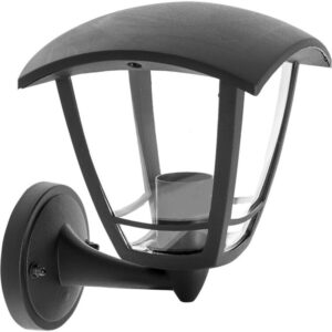 Aplique Parede 1xE27 Preto IP44 170x200x220 PC+PP