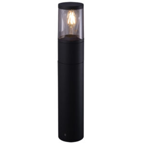 Aplique Chão 1xE27 Preto IP44 Ø90x500 alumínio+Acrílico