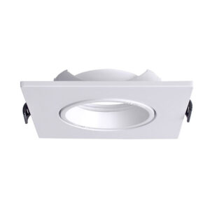 Aro GU-10 Encastrar Quadrado Plástico Branco Alt.2,5x9x9cm F7,5cm