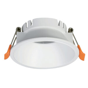 Aro GU-10 Encastrar Redondo Plástico Branco Alt.3,5xØ8,1cm F7,5cm