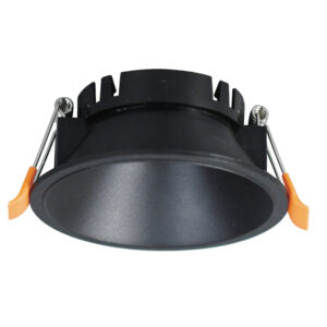 Aro GU-10 Encastrar Redondo Plástico Preto Alt.4xØ8,3cm F7cm