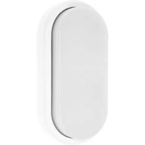 Plafond Led Oval Branco 18w 6400k IP65 1200lm 21,5x10,5x6cm Policarbonato