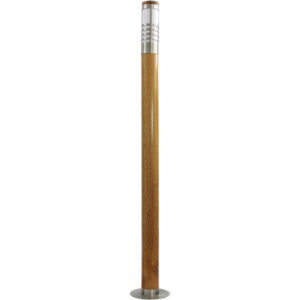Aplique Chão 1xE27 Inox/Cerejeira IP44 Ø13,5cm x 1Metro Inox/Cerejeira