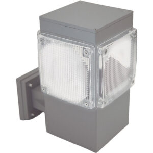 Aplique Parede Cinzento 1xE27 IP54 C.18xL.30xAlt.26cm Alumínio+Plástico