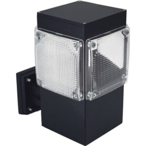 Aplique Parede Preto 1xE27 IP54 C.18xL.30xAlt.26cm Alumínio+Plástico