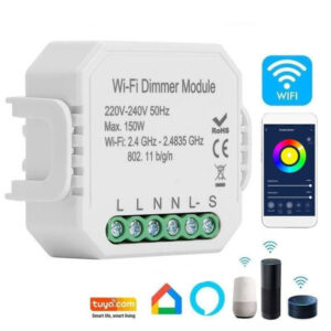 Interruptor Inteligente Dimável Triac WiFi (Monta atrás do interruptor Normal)