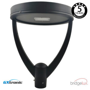 Luminária de Poste 40k 4000k 160 Lm/W Chip Led Bridgelux - Driver GxTronic - IP65 IK08 Ø370mm x 460mm Diâm. Poste 65mm 5 Anos Garantia