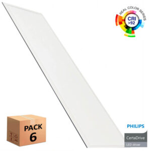 Painel Led 120*30cm 40w 4000k 140lm/w Drive PHILIPS  IP20 5 Anos Gar. Pack 6 unidades