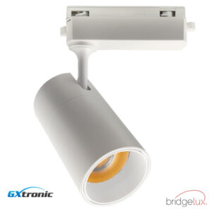 Foco Calha Monofásico Branco 30w 3000k 4000k 6000k Chip Led BRIDGELUX Drive Gxtronic 3300lm NO FLICK 140*76*158