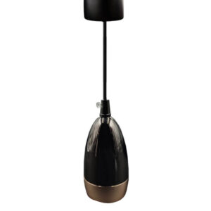 Candeeiro de Teto Suspensão Cromado Preto GU10 Ø55x125mm cabo 1,8m Regulavel