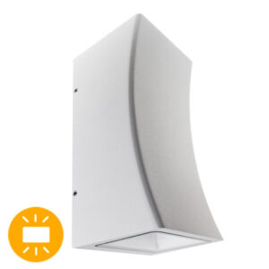 Aplique Parede Branco 2x6W 4000K 750lm IP54 C.9,7xL.20xAlt.9cm Alumínio+Vidro