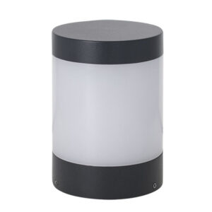 Aplique Chão 7w 340lm 6500k antracite IP44 Ø100x140 Alumínio + Policarbonato (PC)