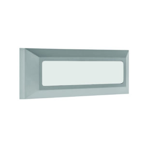 Aplique Parede Cinzento 4w 4000K 300lm IP65 C.23xL.8xAlt.2,7cm ABS+PC