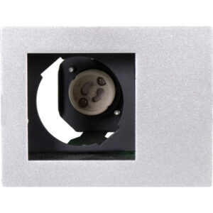Aro GU-10 Encastrar Quadrado Metal Cinzento 9x12x12cm F10x6.5cm
