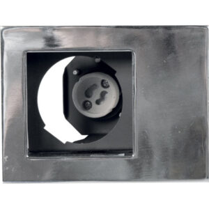 Aro GU-10 Encastrar Quadrado Metal Cromado 9x12x12cm F10x6.5cm