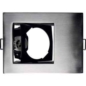 Aro GU-10 Encastrar Quadrado Metal Níquel 9x12x12cm F10x6.5cm